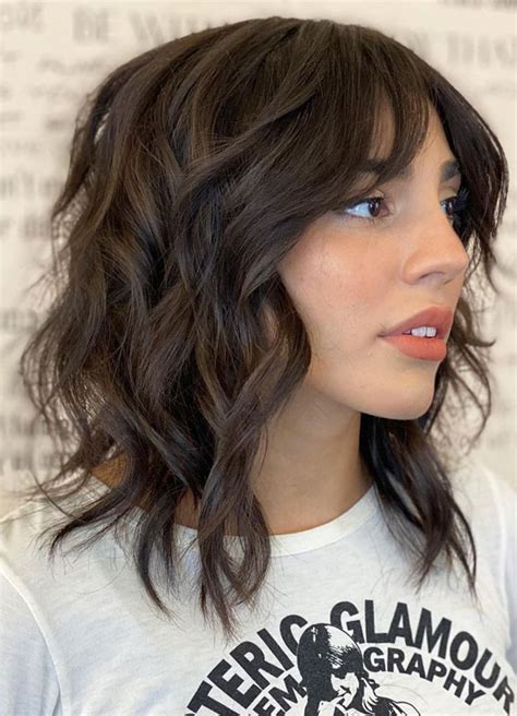 shoulder length haircut with fringe|graduated fringe hairstyles.